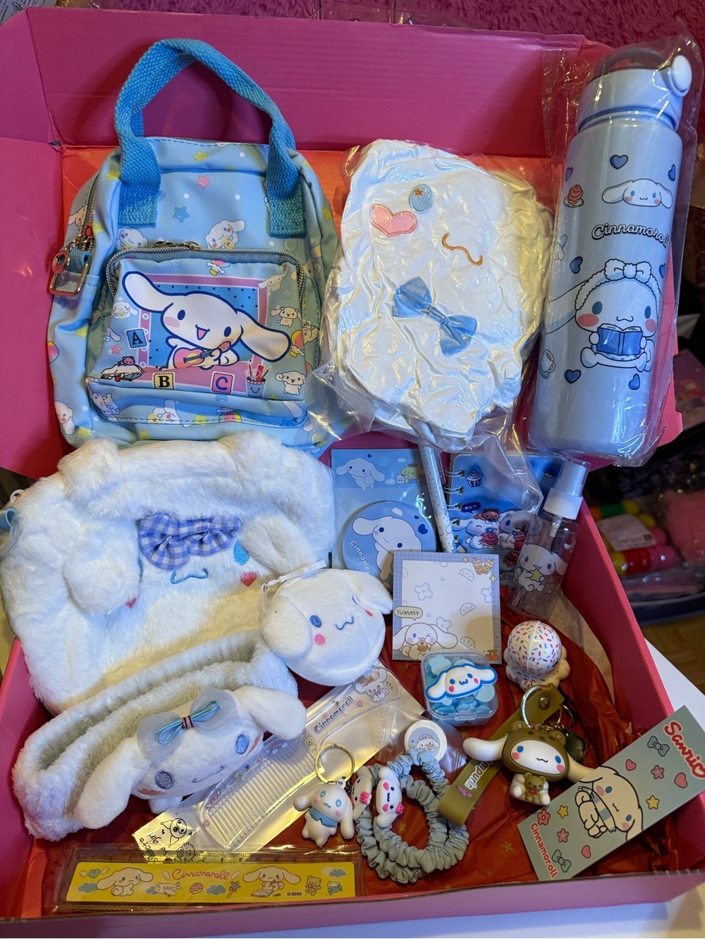 Sanrio Cinnamoroll Accessory Box with Plush Headband & Bottle 20 items+gifts